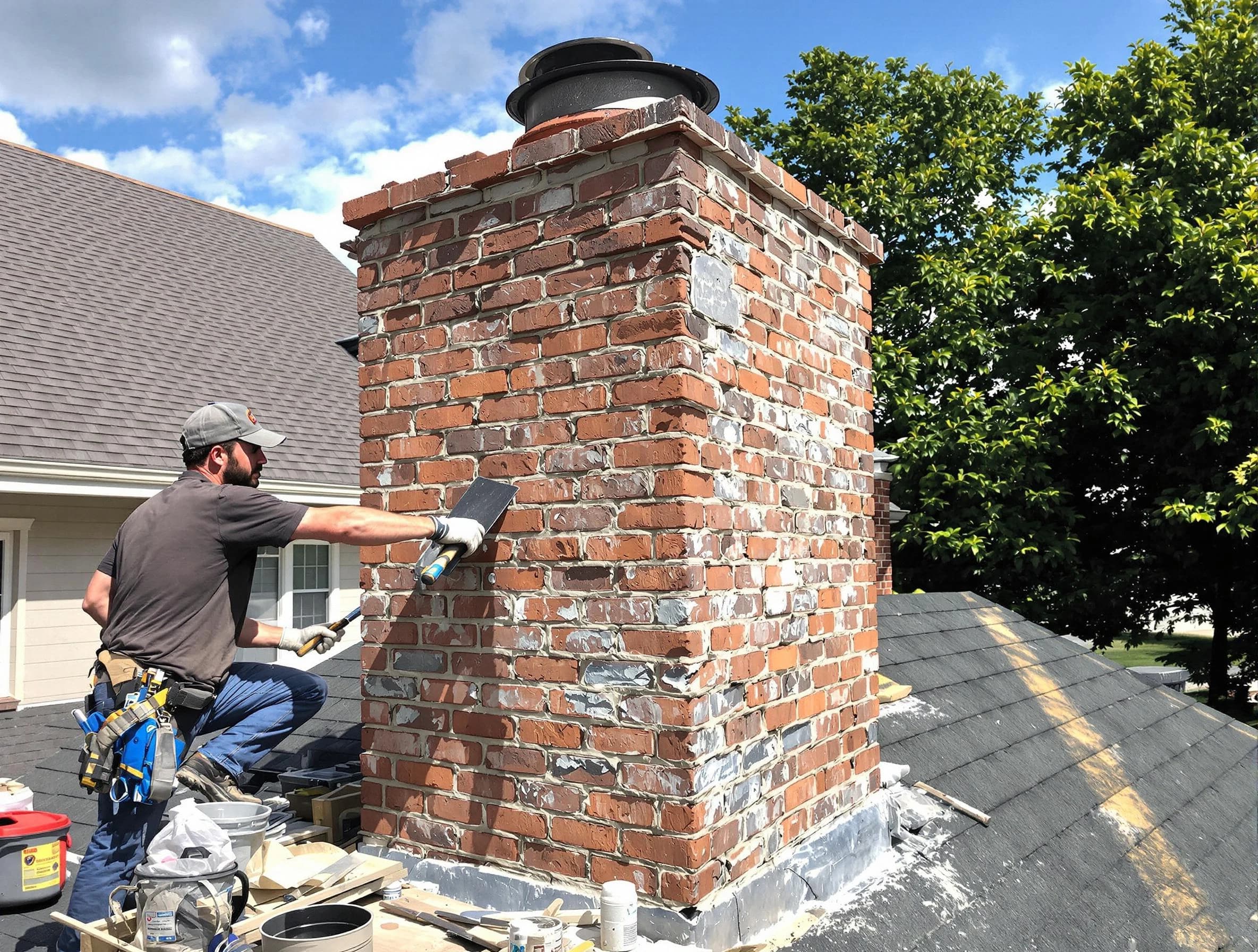 Completed chimney rebuild by Thornton Chimney Sweep in Thornton, CO