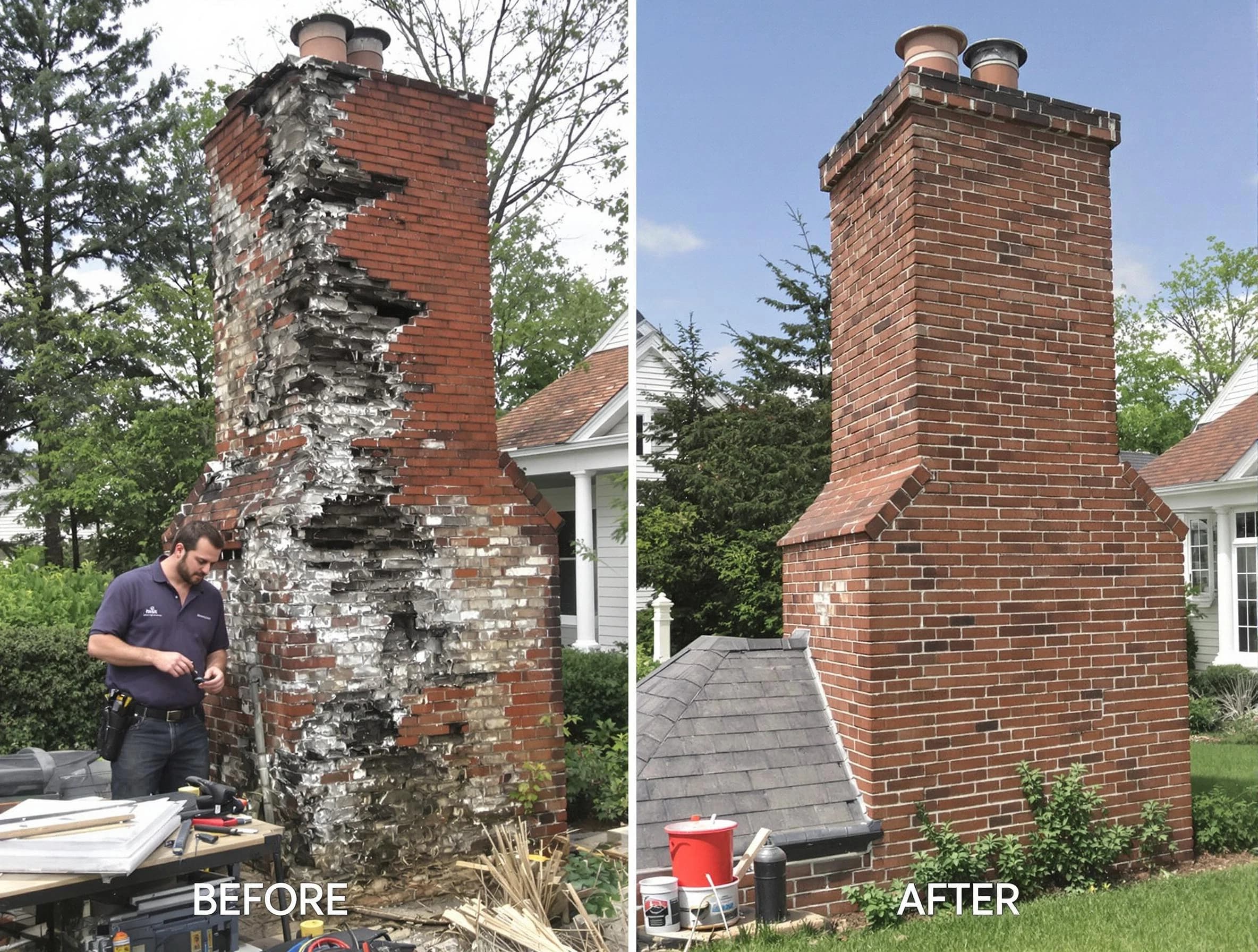 Thornton Chimney Sweep performing a full chimney restoration in Thornton, CO